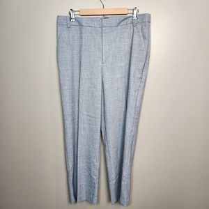 Banana Republic Factory Gray Long and Lean Chambray Suit Straight Trouser 14